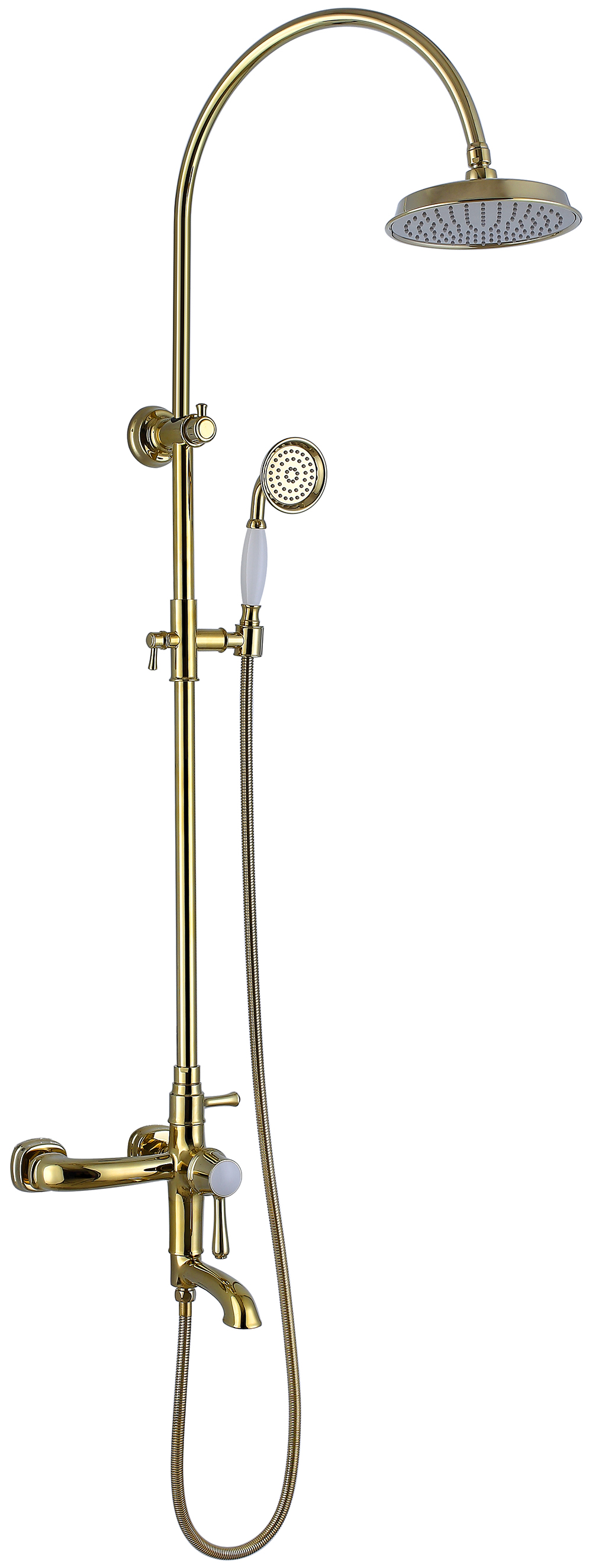 High Quality Rose Gold Thermostatic Exposed Shower Set With Handheld Shower For Bathroom